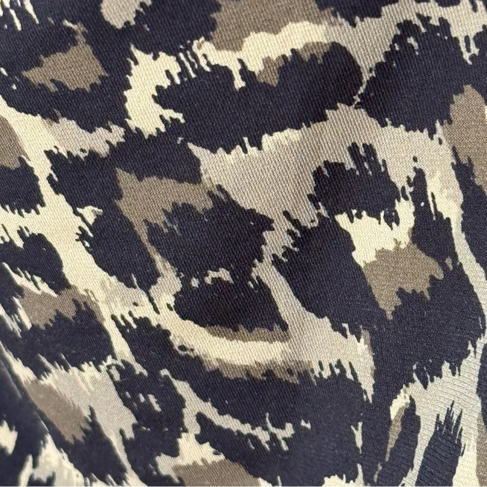 Michael Michael Kors XL Animal Print Polyester/Span Sleeveless Draped Neck Top
